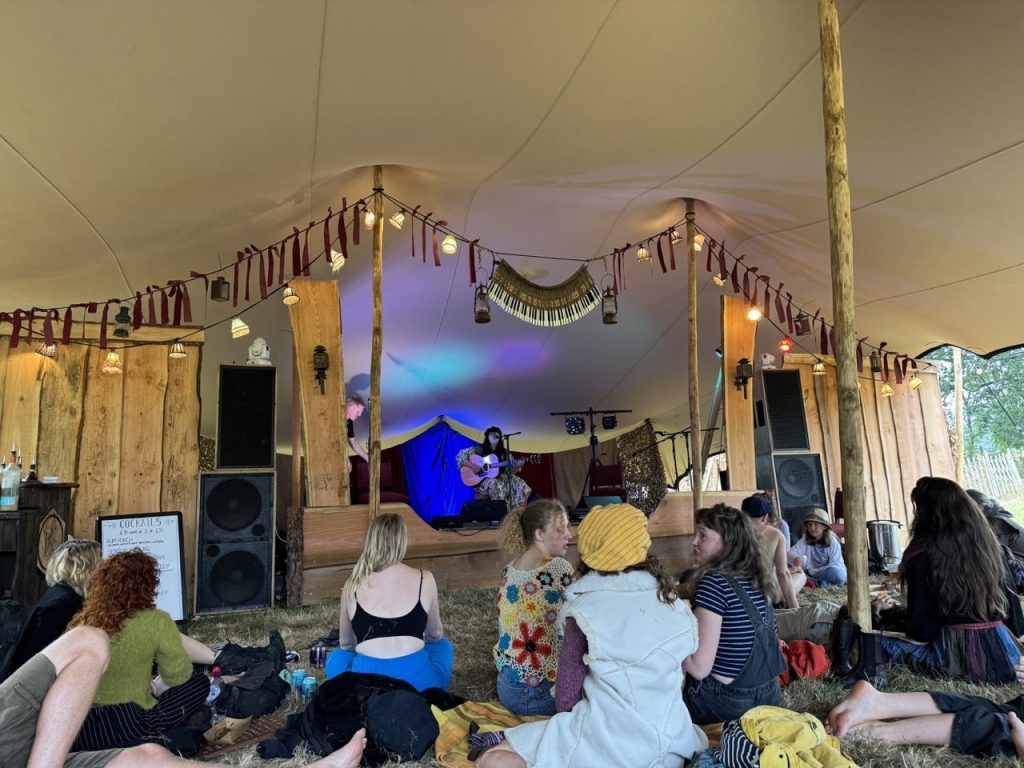 Guitarist playing on stage